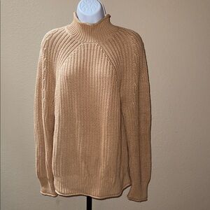 J. Crew Relaxed Rollneck Raglan Sleeve Sweater Sandy Beach Women’s Size S/M